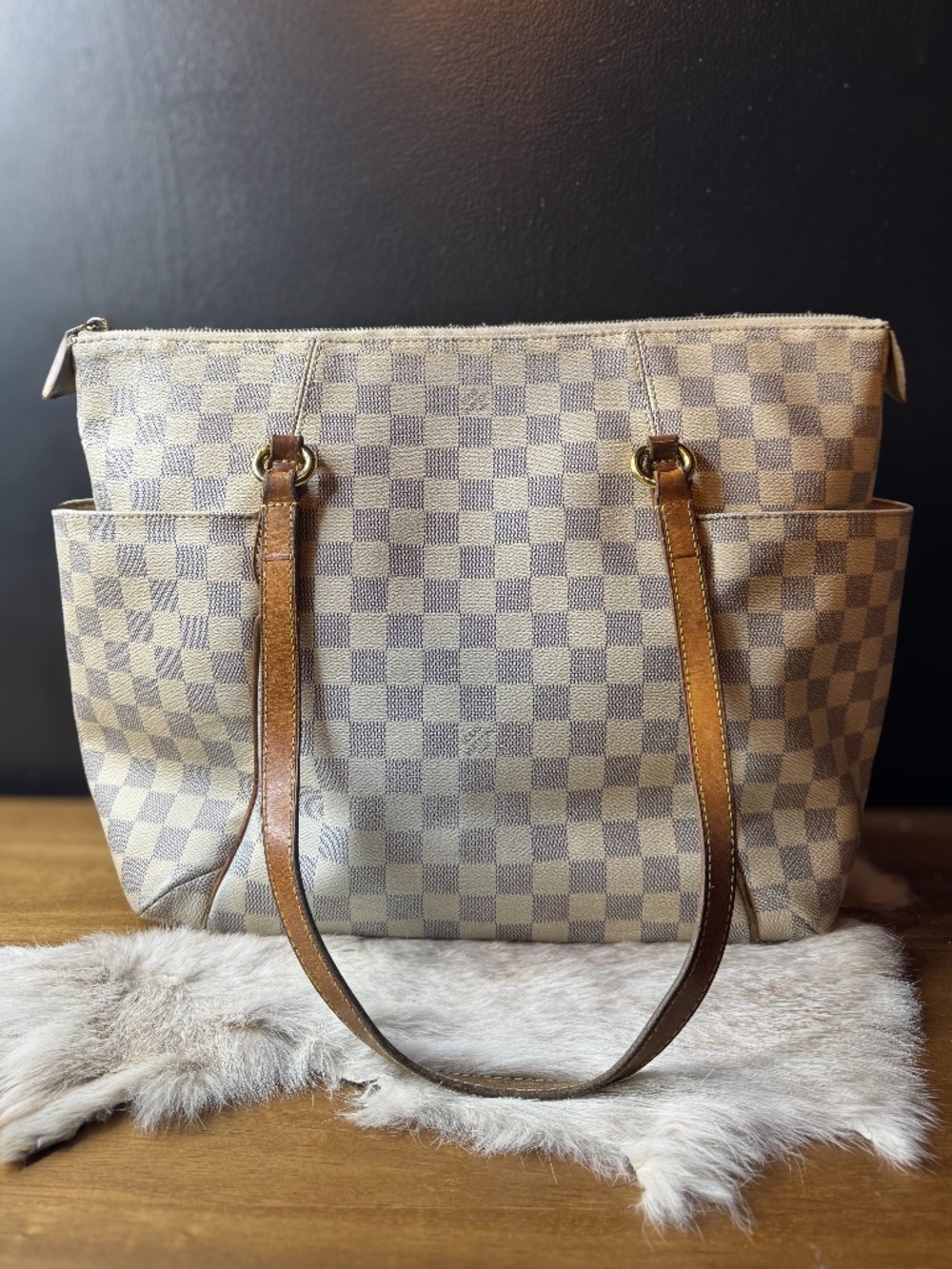 Authentic Louis Vuitton Damier Azur Totally MM Tote Bag